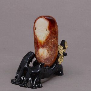 Chinese White Hetian Jade Pendant w Logevity Taoism Deity Vanity Art on Sale